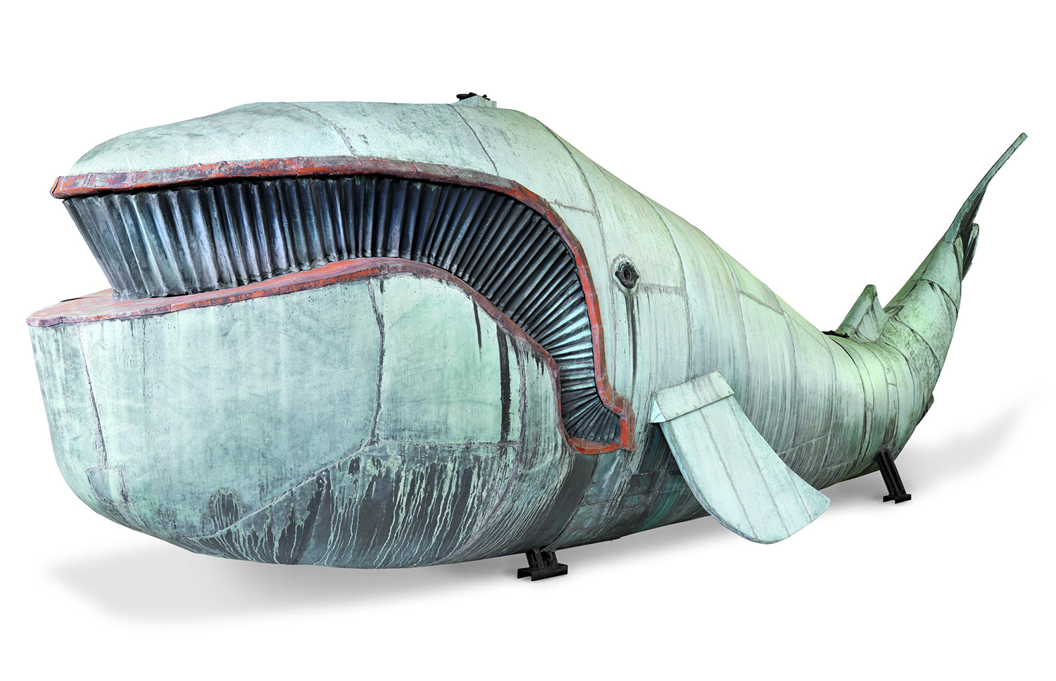 Walskulptur vom Gasthaus „Zum Walfisch“ im Prater, 1951