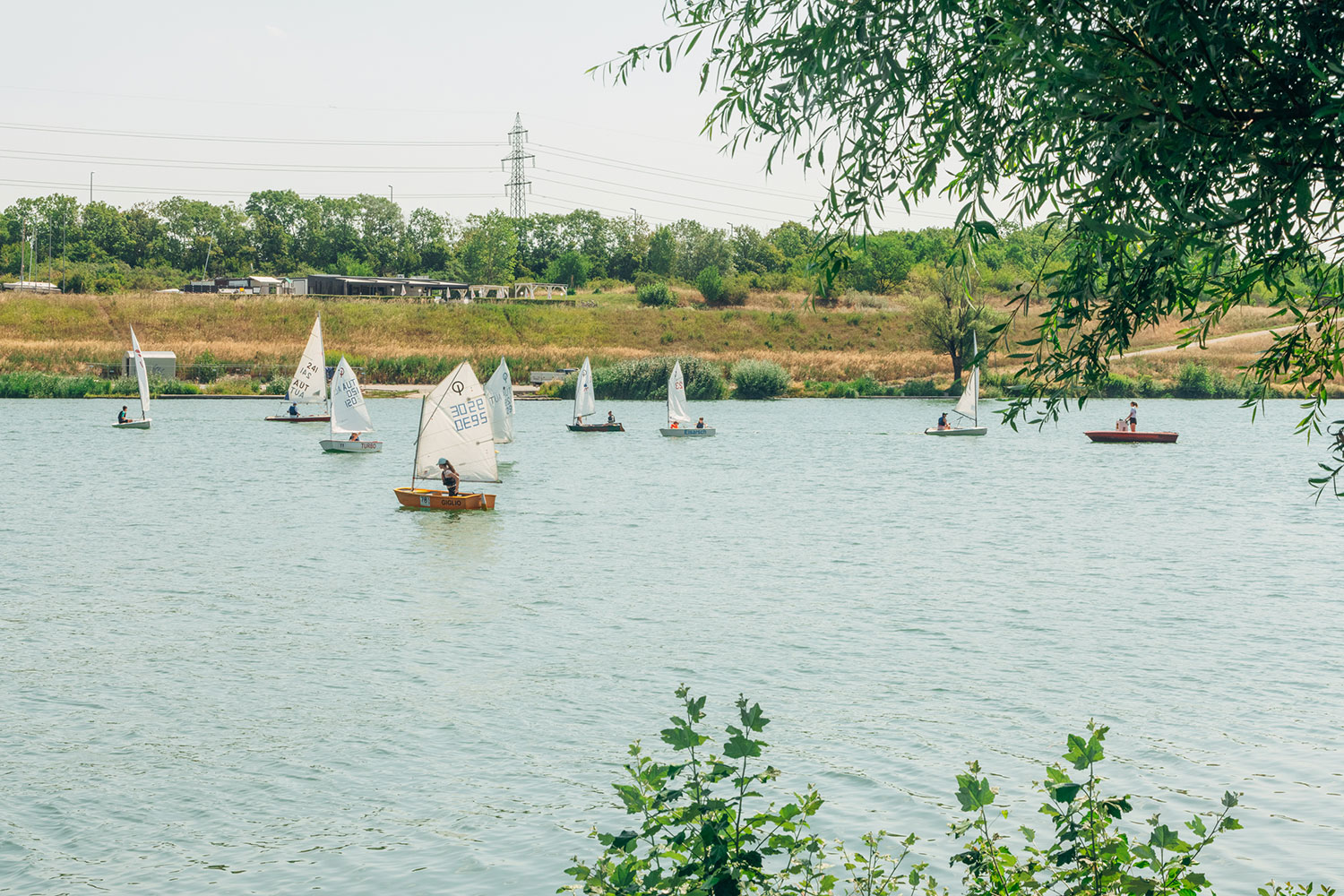 Kleine Segelschiffe auf der Donau 