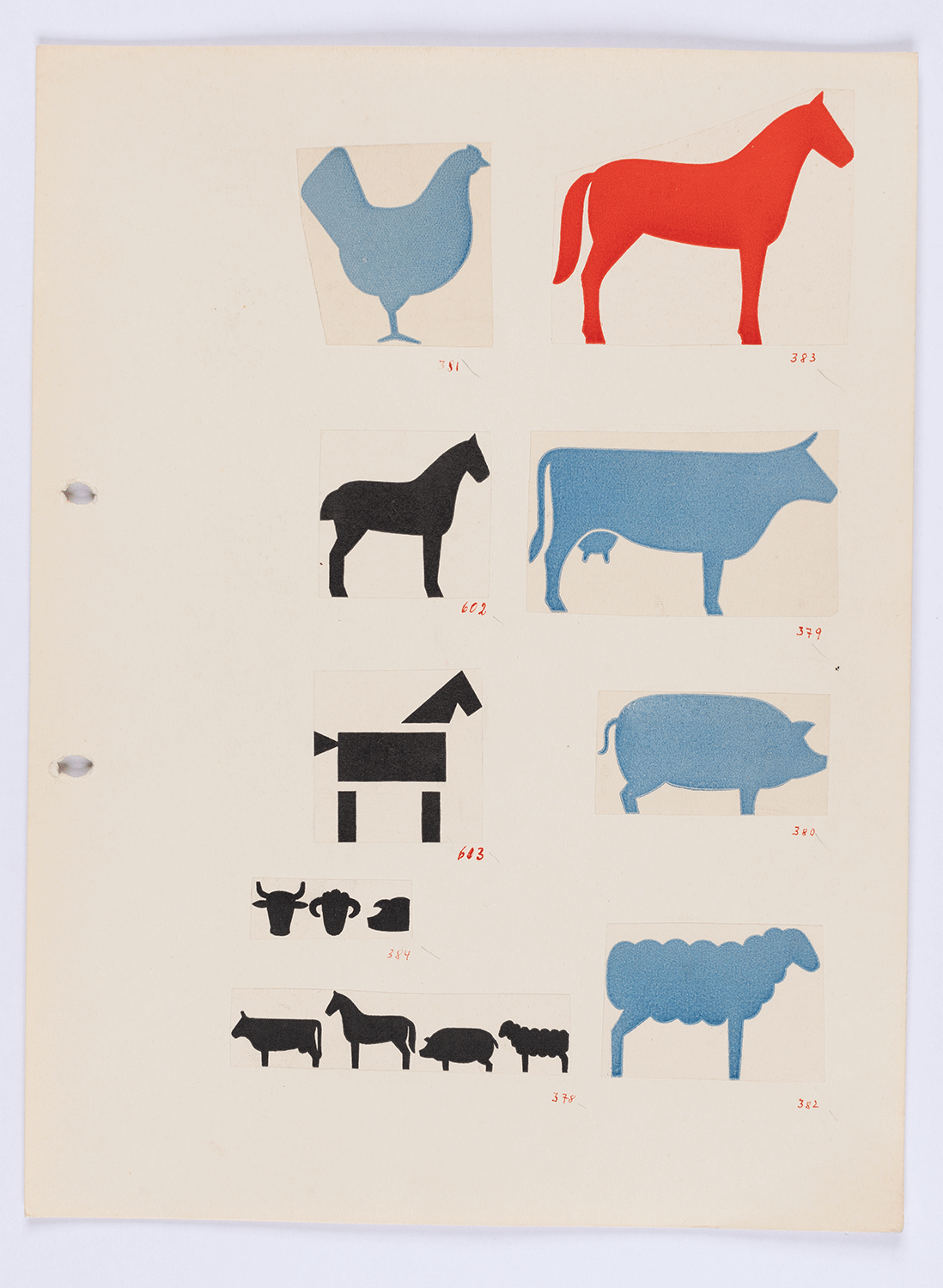 Piktogramme von verschiedenen Tieren 