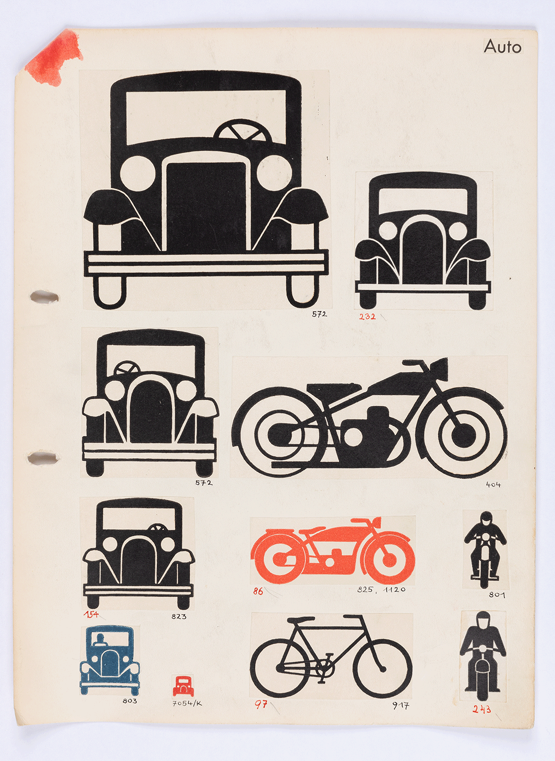 Piktogramme mit verschiedenen Fahrzeugen 