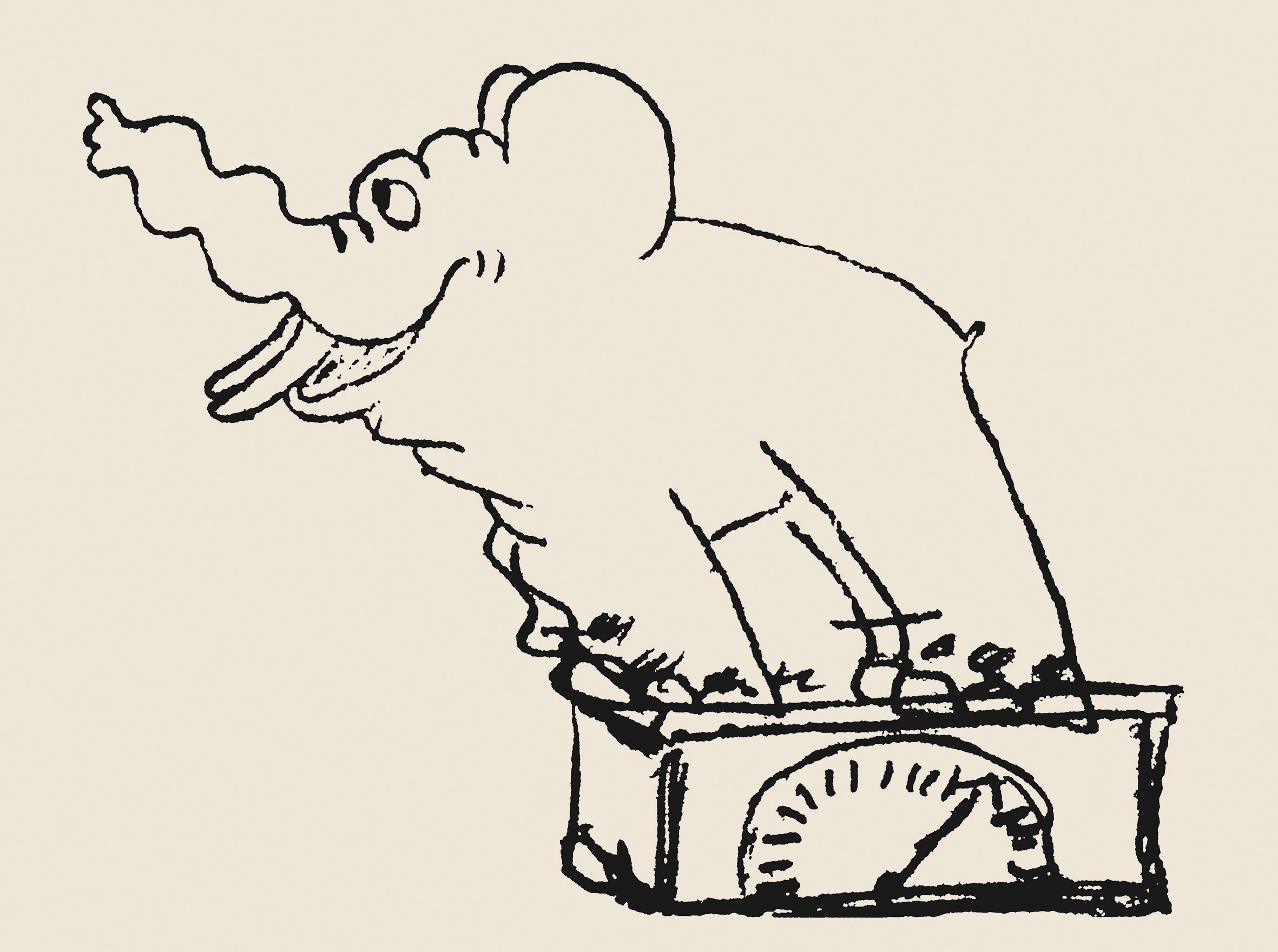 Signatur in Form eines Elefanten