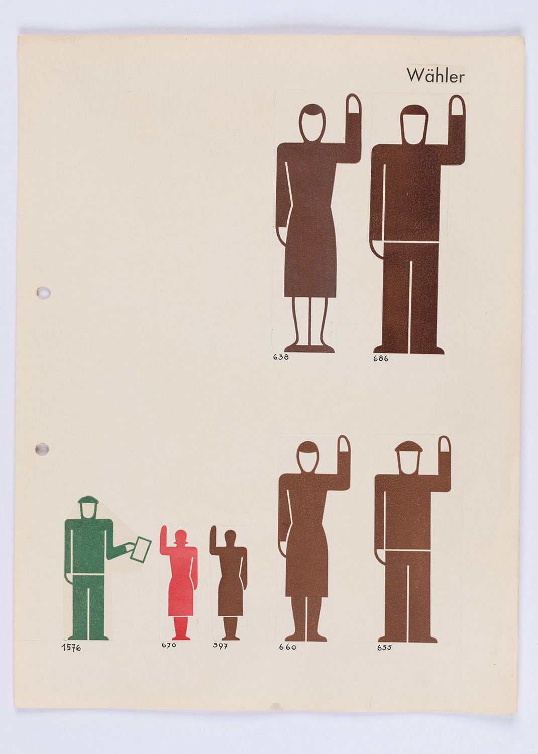 Piktogramme die Wähler zeigen in verschiedenen Formen 