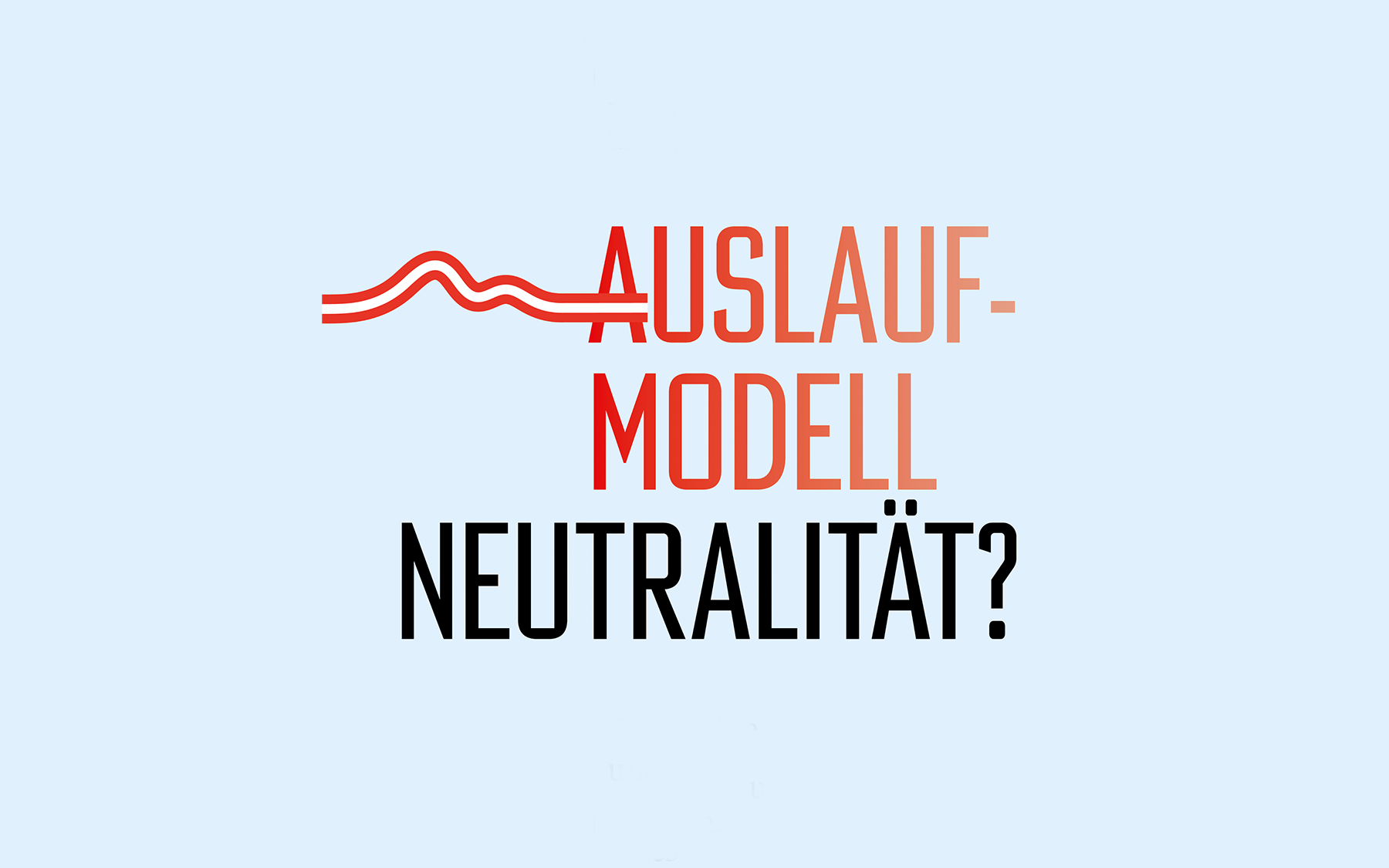 Rote und schwarze Schrift auf hellblauem Hintergrund