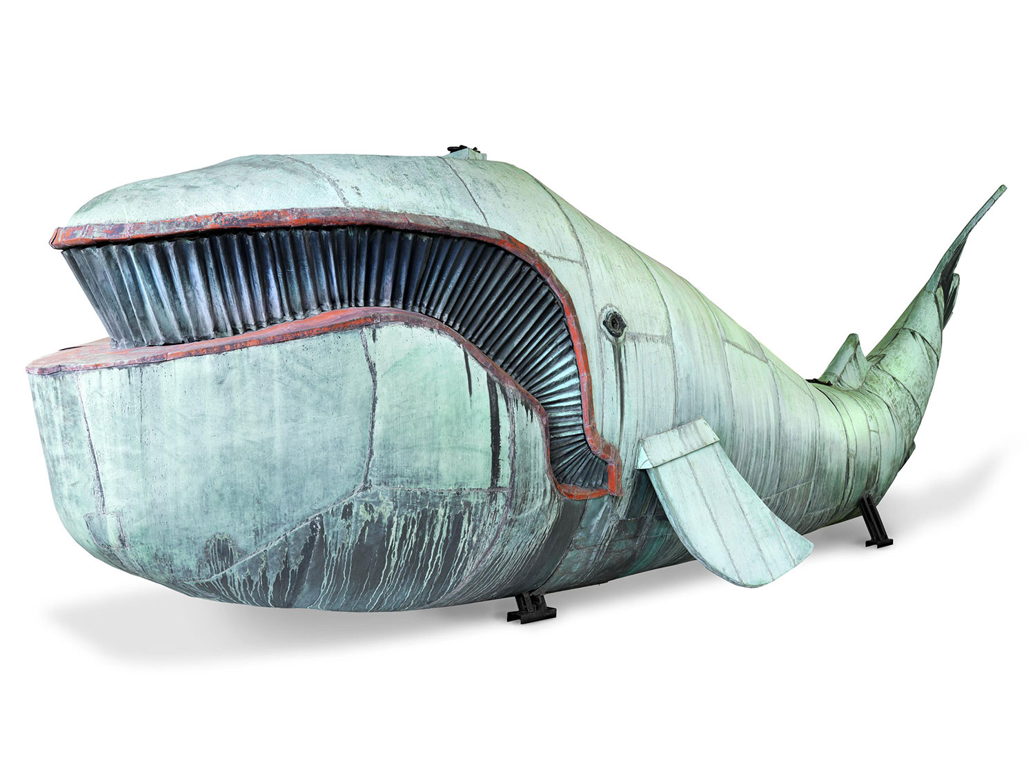 Walskulptur vom Gasthaus „Zum Walfisch“ im Prater, 1951